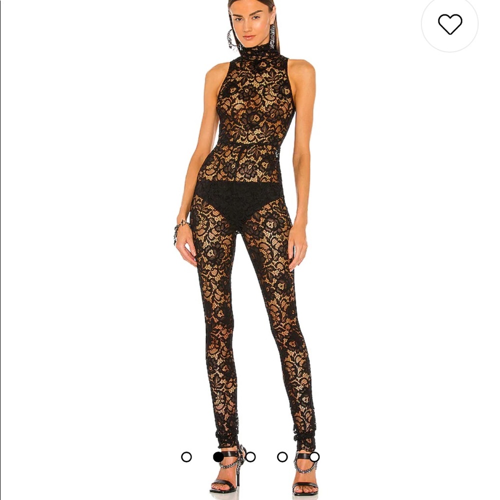 REVOLVE Black Lace Jumpsuit